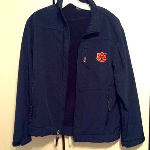 Navy blue fleece lined University of Auburn jacket